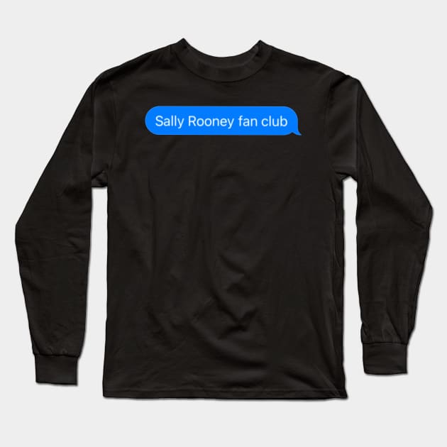 Sally Rooney fan club blue message Long Sleeve T-Shirt by maoudraw